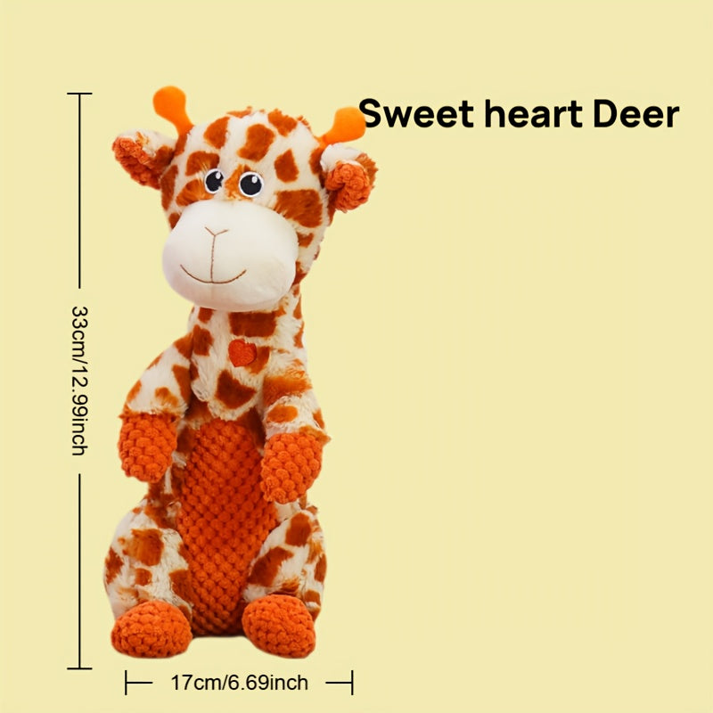 Durable Large Dog Toy With Squeaker - Animal Print - Ideal For Aggressive Chewers, Interactive Tug-of-War Fun For All Breeds, Adorable Cartoon, Dog Chew Toy|Animal Print Toy|Plush Dog Squeaky Toy, Dog Toys For Aggressive Chew