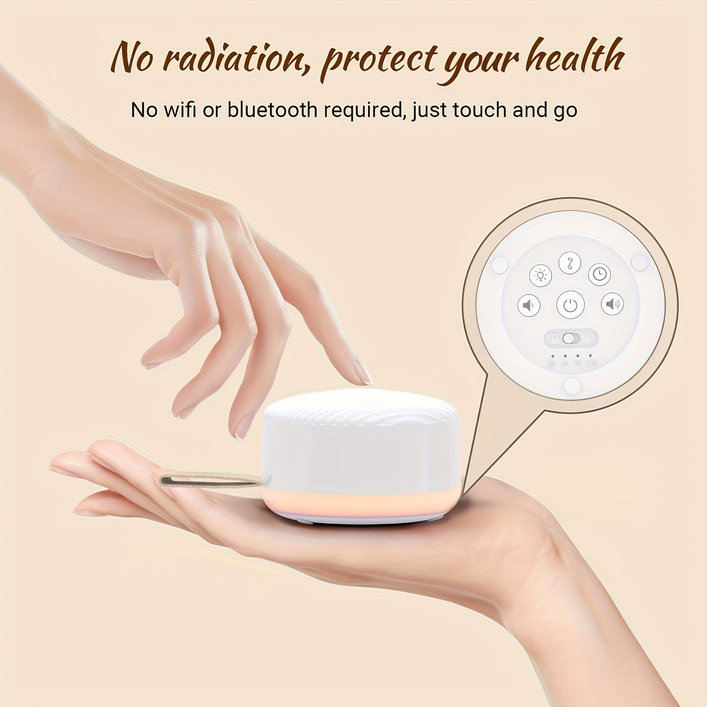 Compact Sleep Assistance Gadget: 12 Calming Sounds And White Noise, 15-Hour Battery Duration, Suitable for Strollers, A Touching Holiday Present for Loved Ones