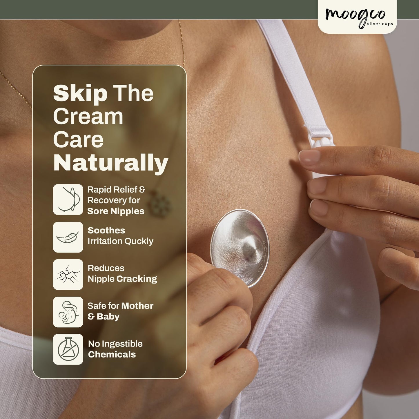 The Original Silver Nursing Cups - Nipple Shields for Nursing Newborn - Newborn Essentials Must Haves - Nipple Covers Breastfeeding