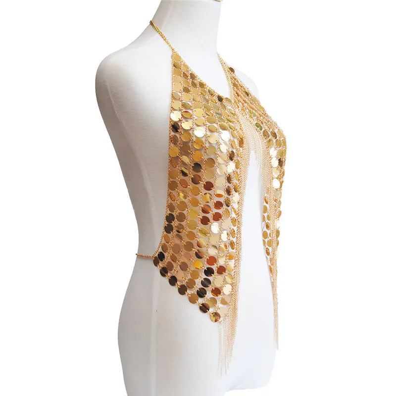 Maternity Photography Props Accessories Punk Style Halter Tops For Pregnancy Photo Shoot Tassels Sequins Maternity Tops