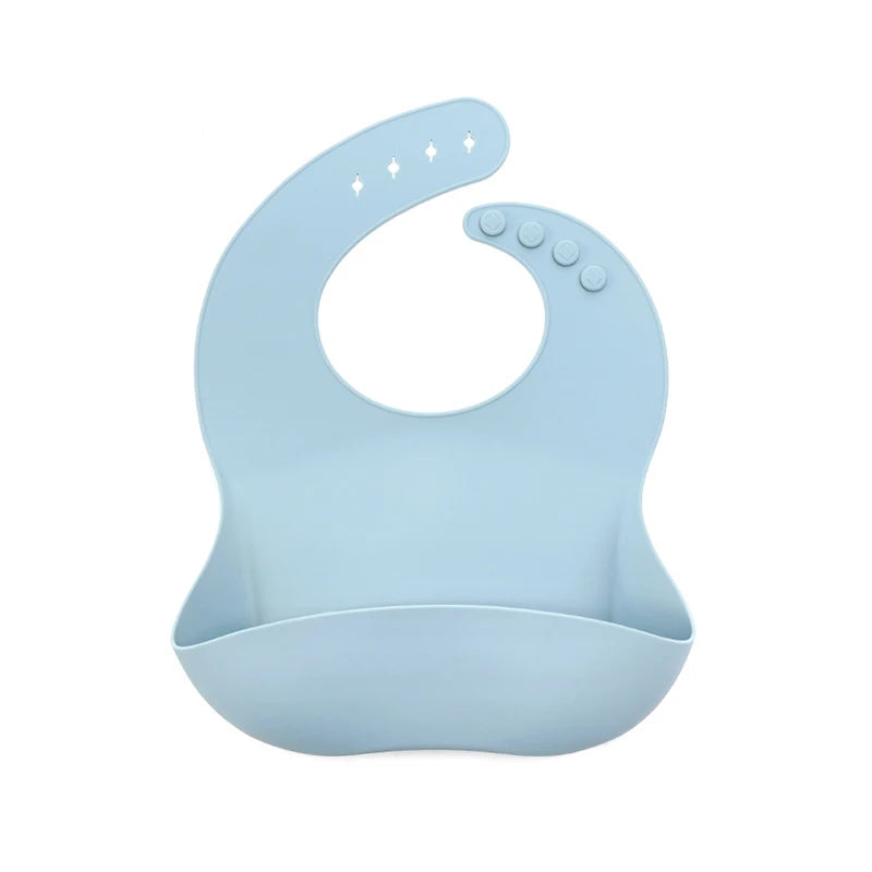 Soft Silicone Adjustable Unisex Baby Toddler Bibs