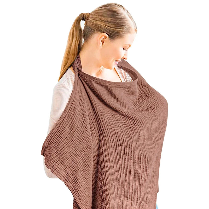 Nursing Breastfeeding Cotton Muslin Privacy Cover Cloth