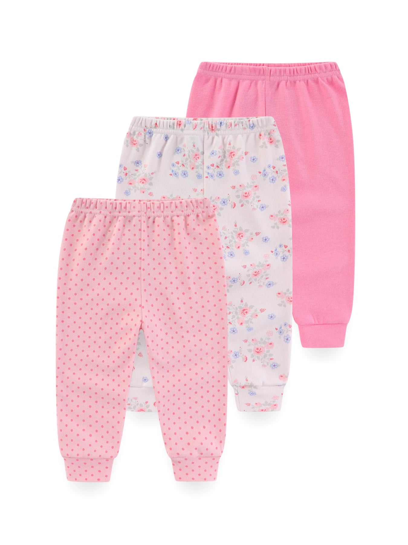 3-Pack Cartoon Baby Pants Cotton Newborn Boy Girl Long Trousers 0-24M Soft Infant Clothes