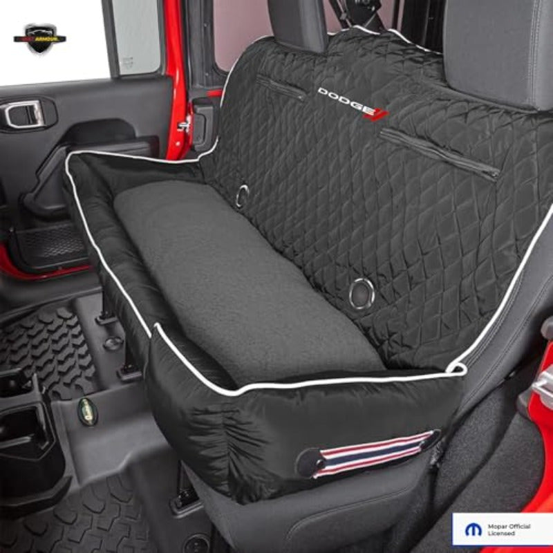 - Dodge PetBed2GO Black Large Pet Bed Cushion and Car Seat Cover 52x20x7 6lbs