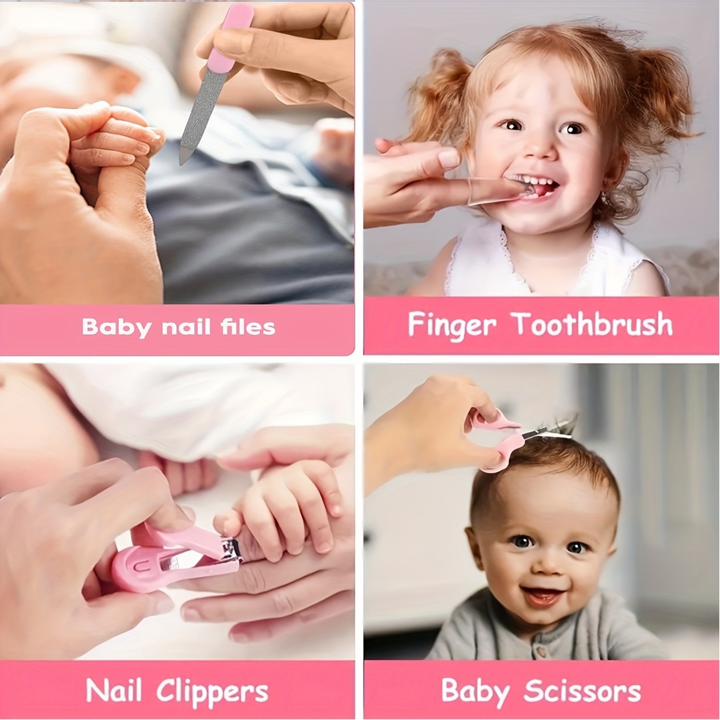 Baby Healthcare And Grooming Kit, 24in 1 Baby Electric Nail Trimmer Set Newborn Nursery Health Care Set for Newborn Infant Toddlers Baby Boys Girls Kids Haircut Tools