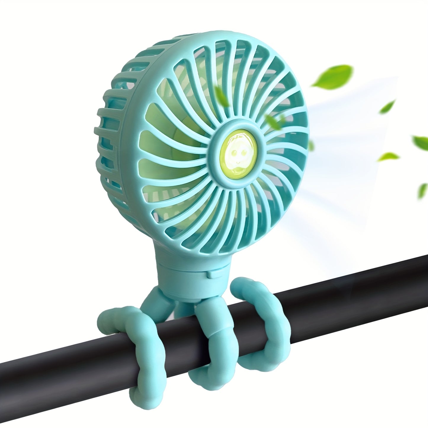 Booqiboy'S Adorable Octopus Fan Is Crafted from Silicone, Making It Safe for Skin. It Features a Flexible Tripod Clip, Offers Three Speed Options, And Can Be Used As a Handheld Fan. This Battery-Operated Device Is Detachable