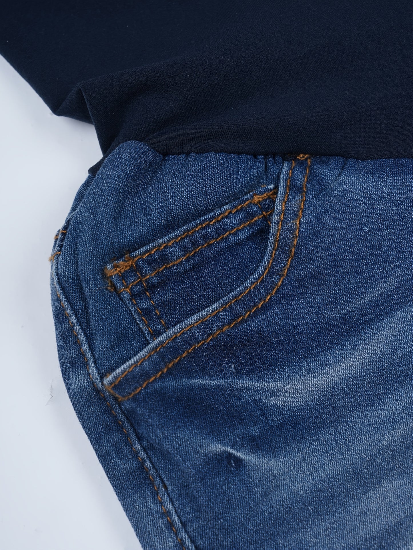 Maternity High Elasticity Abdominal Support Fashion Frayed Hem Five-Point Shorts, Solid Color, Nylon, Regular Fit, for Spring/Summer/Fall, 2025 New Collectio