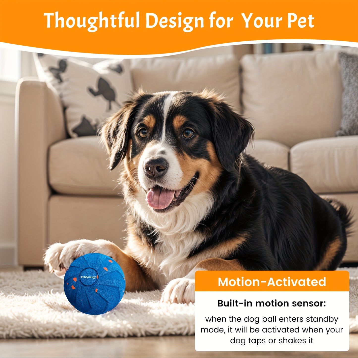 An Interactive Smart Dog Toy That Features Automatic Movement, Bouncing, And Spinning Functions, Made from E-TPU Material, Specifically Designed As an Energetic Rolling Ball for Medium to Large Dogs