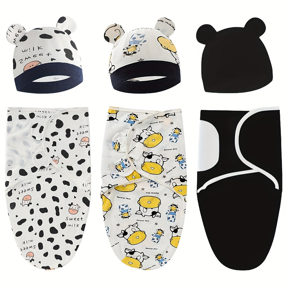 3-Pack Baby Swaddle Sacks - Newborn Ergonomic Swaddles Suitable for 0-3 Months, Breathable Bodysuit for &, for Bed or Travel, Diaper Change