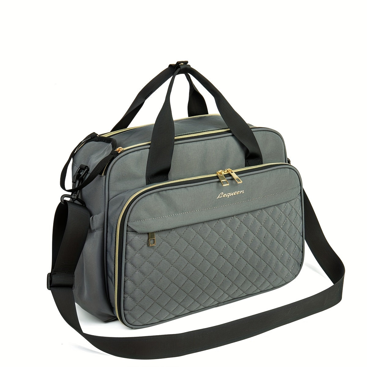 High-Capacity Diaper Bag - Multi-Functional, Oxford Fabric Diaper Bag with Quilted Design, Includes Crossbody Strap for Travel & Daily Use