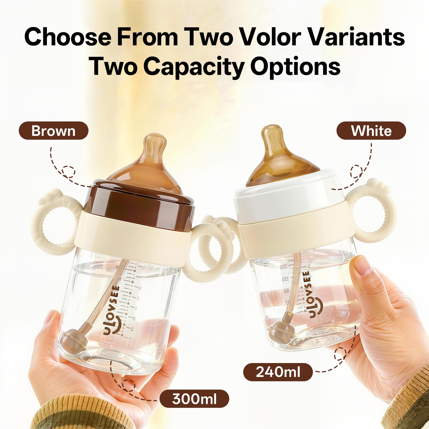 PPSU Baby Bottle 3 in 1 Wide Neck 5 oz with Duckbill Spout for 6 Months to | Multifunctional Feeding Drinking, and Cyan, TAPUSEN Brand, Includes Bottle Additions and Cleaning Brush