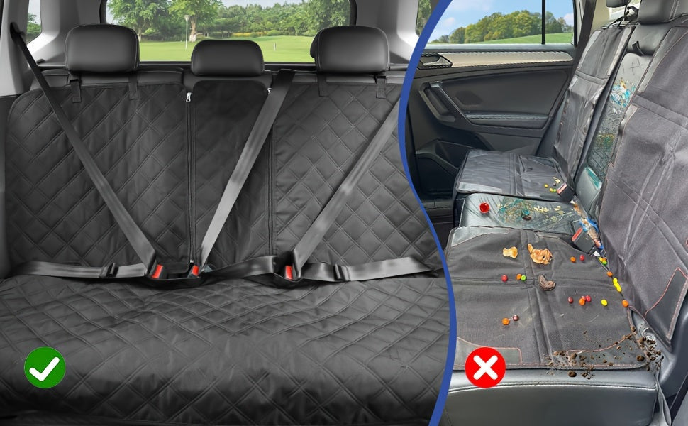 Heavy-Duty Black Car Seat Covers for SUVs & Trucks - Quilted Fabric, Easy to Clean, Pet & Youngsters Mess Protection, Adjustable Straps, Allmess Seat Cover|Quilted Seat Cover|Durable Fabric Cover