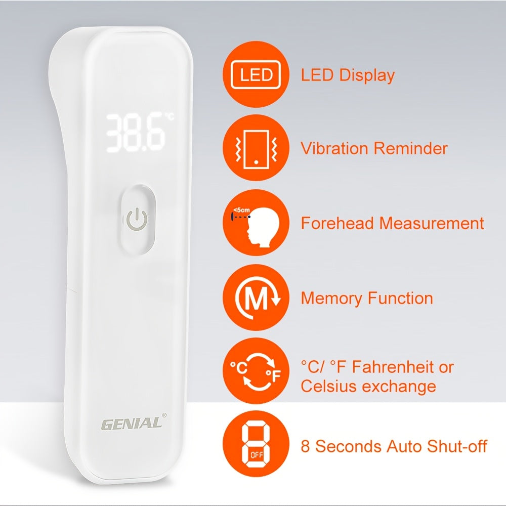 Forehead Thermometer for All Ages, FSA HSA Eligible, Digital Temporal Thermometer with Fever Alarm, Fast Accurate Results, Home & Nurse Essentials