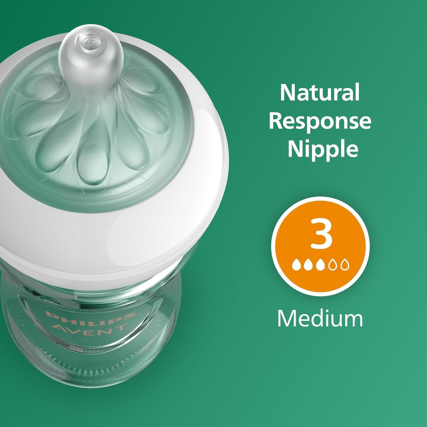 Philips Natural Baby Bottles with Natural Response Nipples Medium Flow