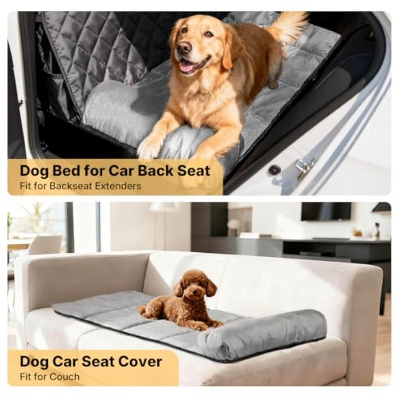 Dog Bed for Car Back Seat Car Dog Beds with Bolster Backseat Dogs Bed Fit for Backseat Extenders of SUV Trucks