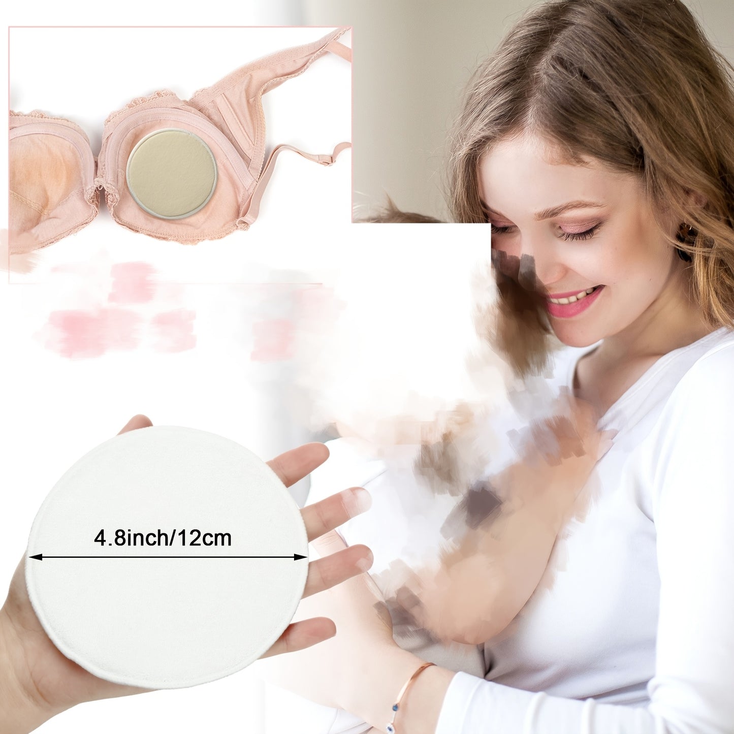 30pcs Reusable Breast Pads Nursing Covers with Wet And Laundry Bag Floral Nipple Pads for Breastfeeding Mom Gift Nursing Pad