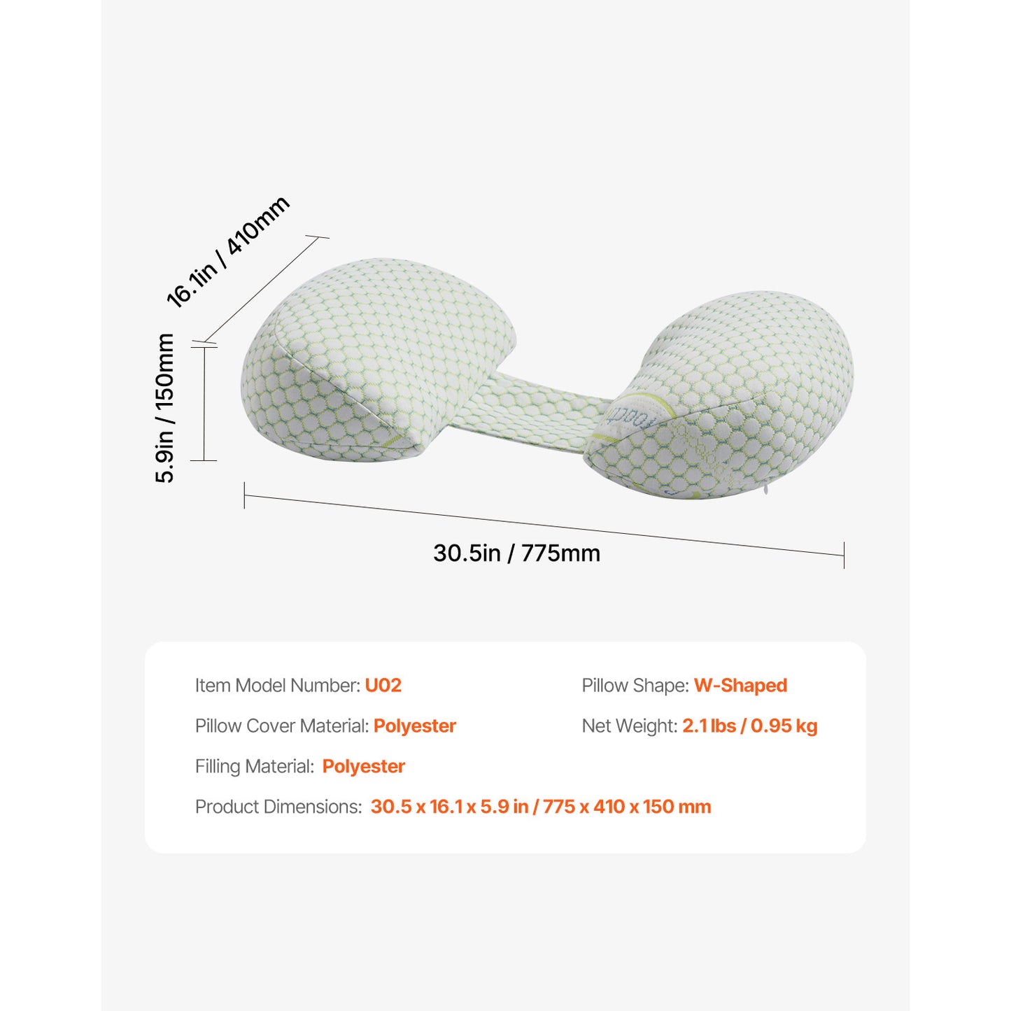 Pregnancy Pillow Adjustable Maternity Pillow for Pregnant Women Soft Breathable H-type/W-type three-in-one/two-in-one