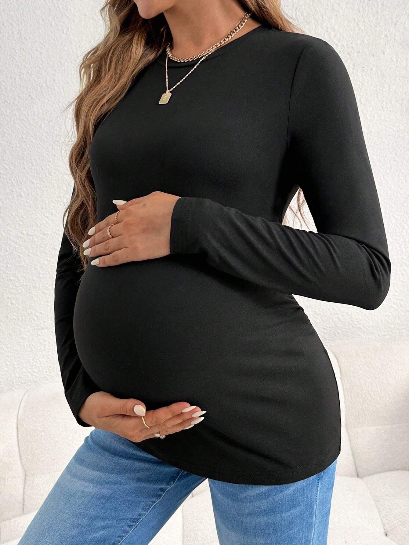 Maternity Casual Long-Sleeve Tops 3 Pack, Made of Comfort Wear