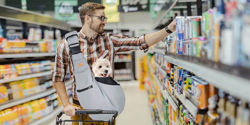Pet Shoulder Carrier Sling Cuby Brand: Adjustable Dog Cat Padded Hard Bottom Soft Carrying Bag - Comfortable And Convenient Pet Travel Bag