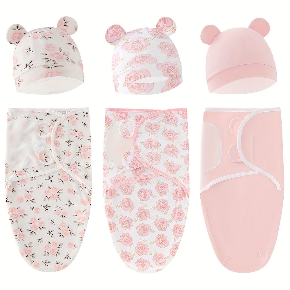 3-Pack Baby Swaddle Sacks - Newborn Ergonomic Swaddles Suitable for 0-3 Months, Breathable Bodysuit for &, for Bed or Travel, Diaper Change