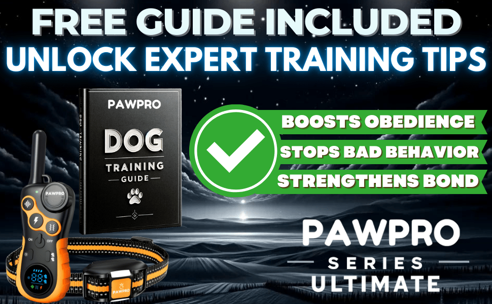 PAWPRO Dog Training Collar with Remote, XXL 4-Mile Unmatched Range for Maximum Control, Night-Light Mode for Safety & Visibility, 124 Adjustable Levels & 4 Safe Training Modes (Beep, Vibration, Shock, Night-Light), Free Exper