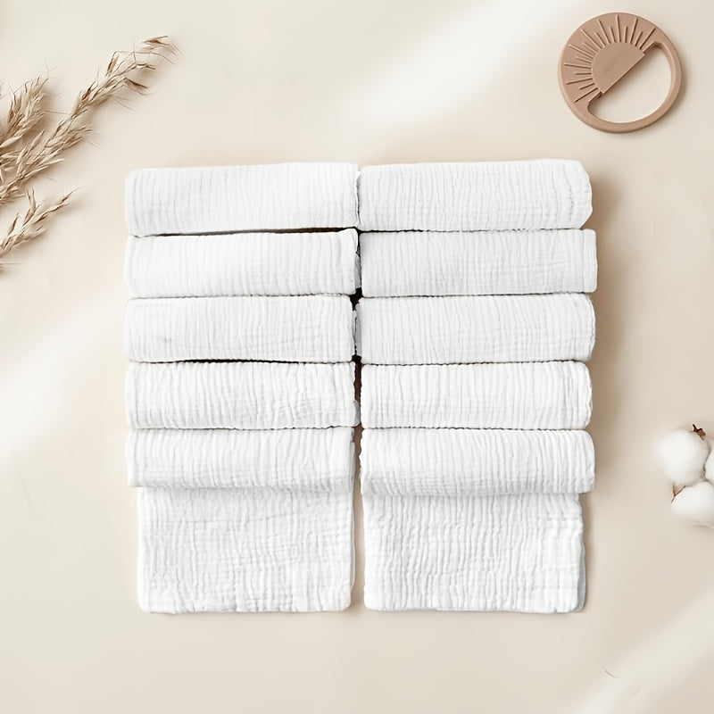 Muslin Burp Cloths - 10 Pack - 100% Cotton - Extra Soft & Absorbent - Large 20x10" - For Newborns & Infants