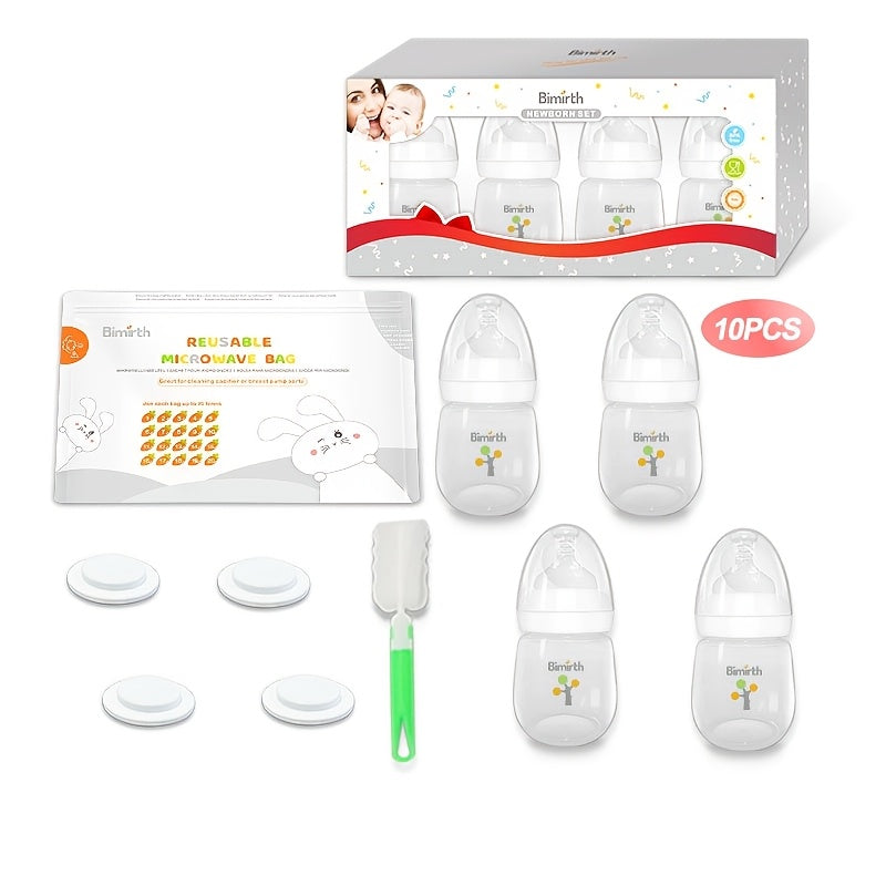 White Baby Bottle Combination Set 10pcs
