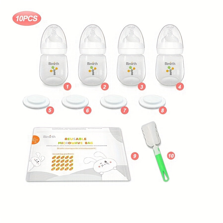 White Baby Bottle Combination Set 10pcs