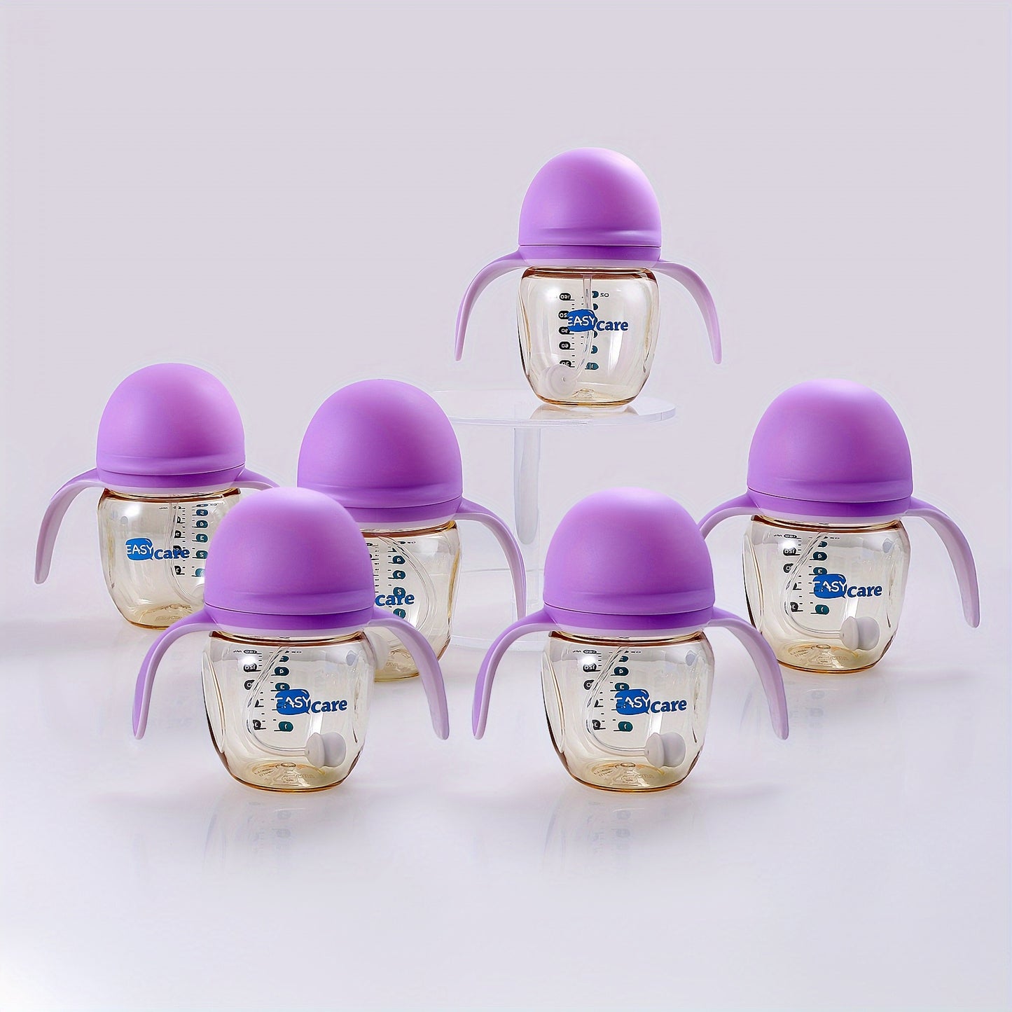 6pcs EASYCARE Wide-Mouth Baby Bottle, 236.22-472.44inch Nipple, 160ml/5.6oz PPSU - Durable, Easy-Grip & Clean Sippy Cup & Straw Cup - Ideal for Baby Showers, Gender Reveals, Weddings Gifts