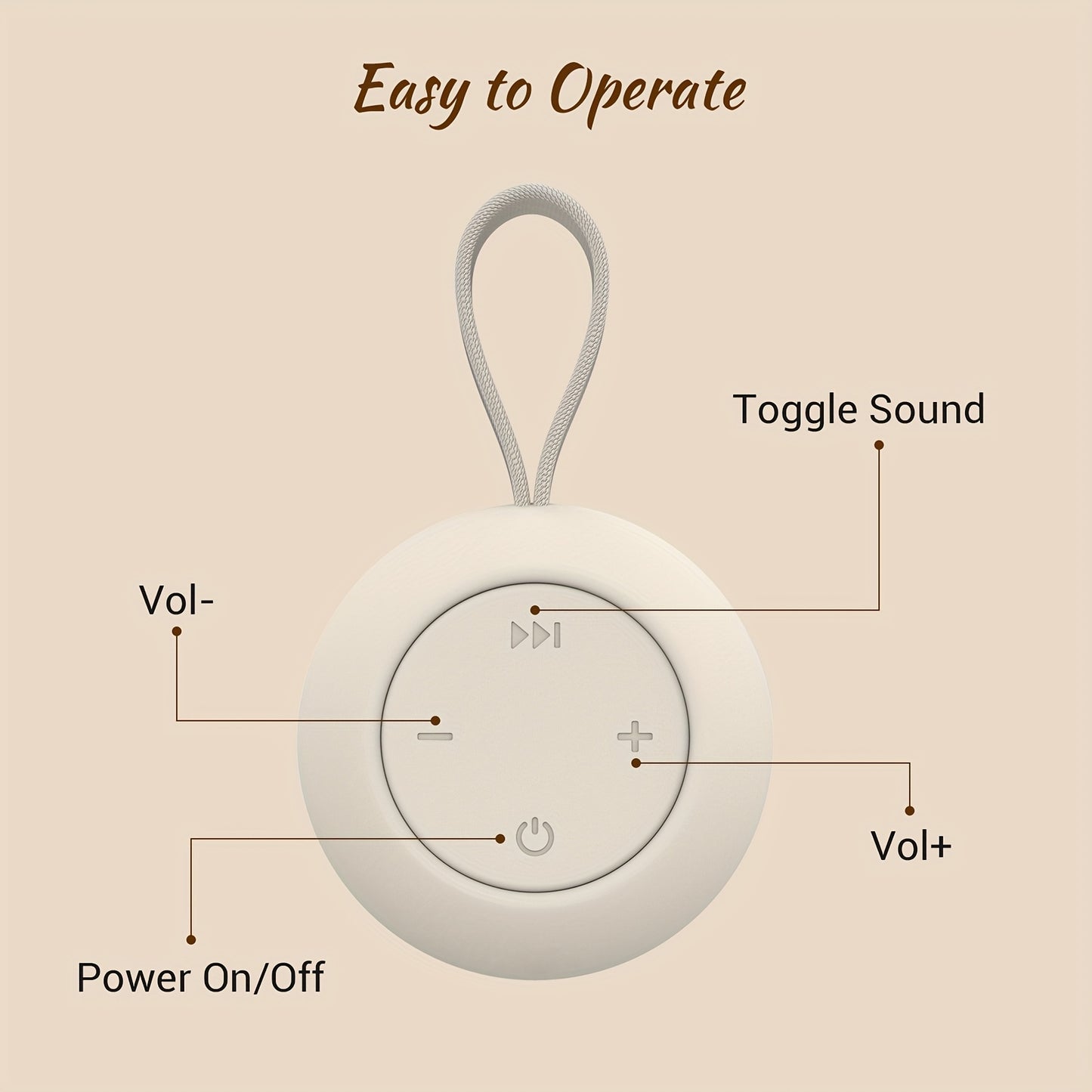Compact Sleep Assistance Gadget: 12 Calming Sounds And White Noise, 15-Hour Battery Duration, Suitable for Strollers, A Touching Holiday Present for Loved Ones