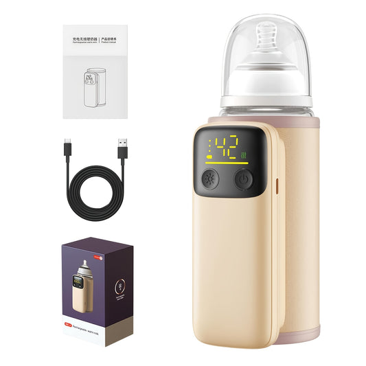 A Mobile Device for Warming Bottles, Ideal for Both Breast Milk And Formula. This Portable Feeding Heats Breast Milk Without The Need for Water. It Features a Rechargeable 6000 Mah Battery And a Digital Display
