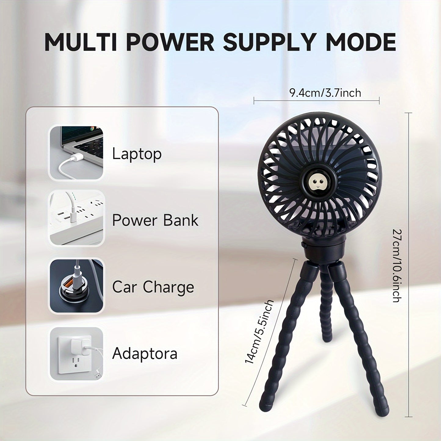Booqiboy'S Adorable Octopus Fan Is Crafted from Silicone, Making It Safe for Skin. It Features a Flexible Tripod Clip, Offers Three Speed Options, And Can Be Used As a Handheld Fan. This Battery-Operated Device Is Detachable