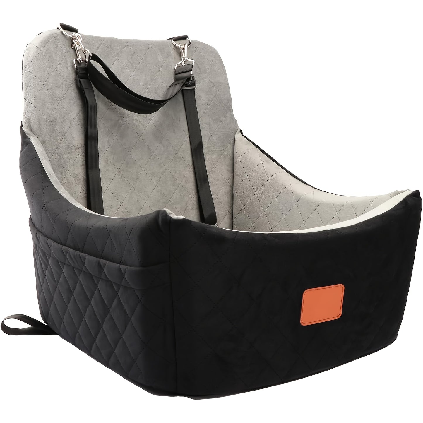 Adjustable, Washable Dog Car Seat for Medium and Large Dogs | Pet Travel Car Bed with Seat Belt Pass-Through, Fully Removable, 3 Straps for Easy Installation
