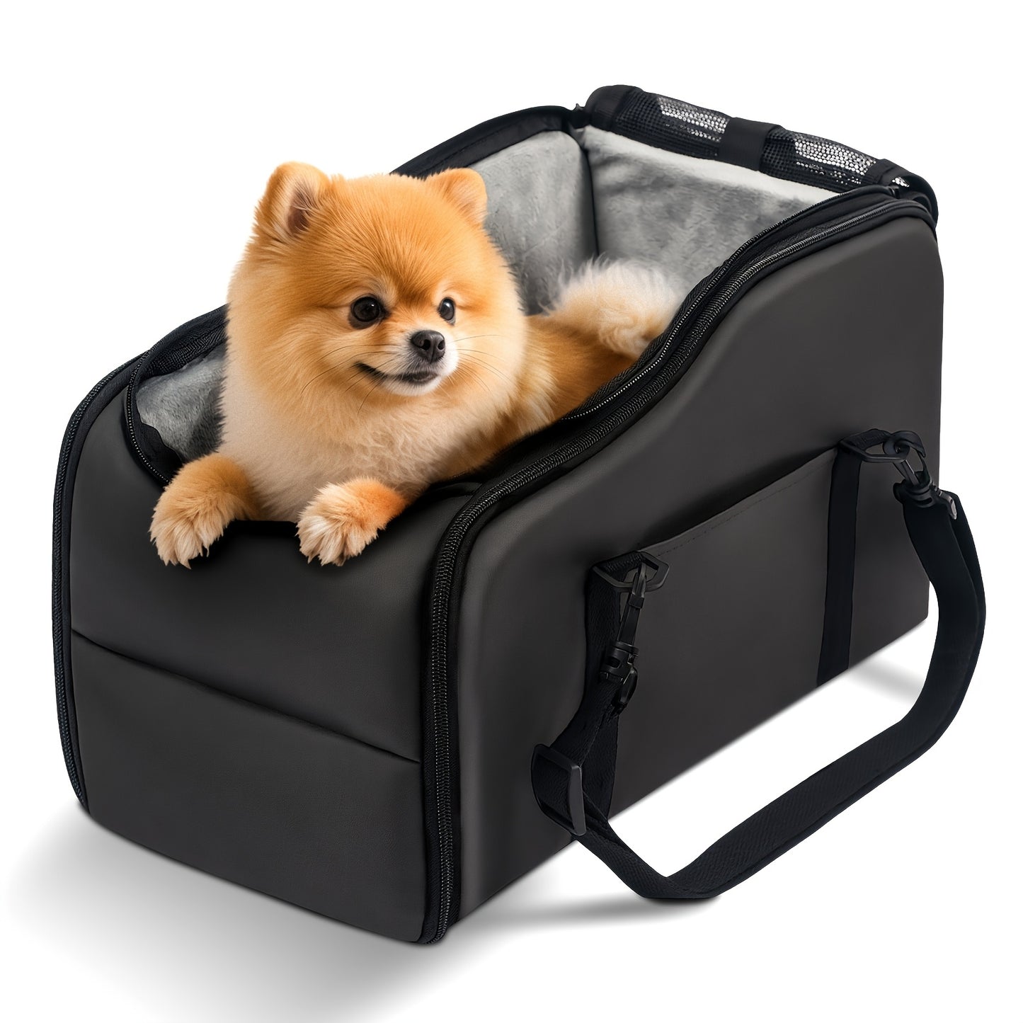 Pet Booster Seat for Cars, Dog Car Carrier with Safety Harness, Central Control Pet Nest, Portable Travel Vehicle Pet Bed for Small Dogs, Cats Easy-Clean & Sturdy Construction | Ideal Gift for Pet Owners