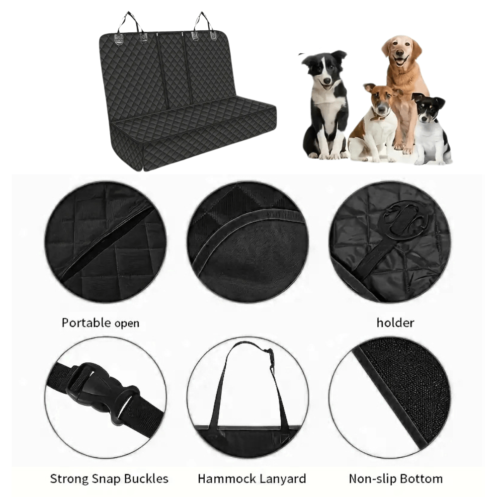 Heavy-Duty Black Car Seat Covers for SUVs & Trucks - Quilted Fabric, Easy to Clean, Pet & Youngsters Mess Protection, Adjustable Straps, Allmess Seat Cover|Quilted Seat Cover|Durable Fabric Cover
