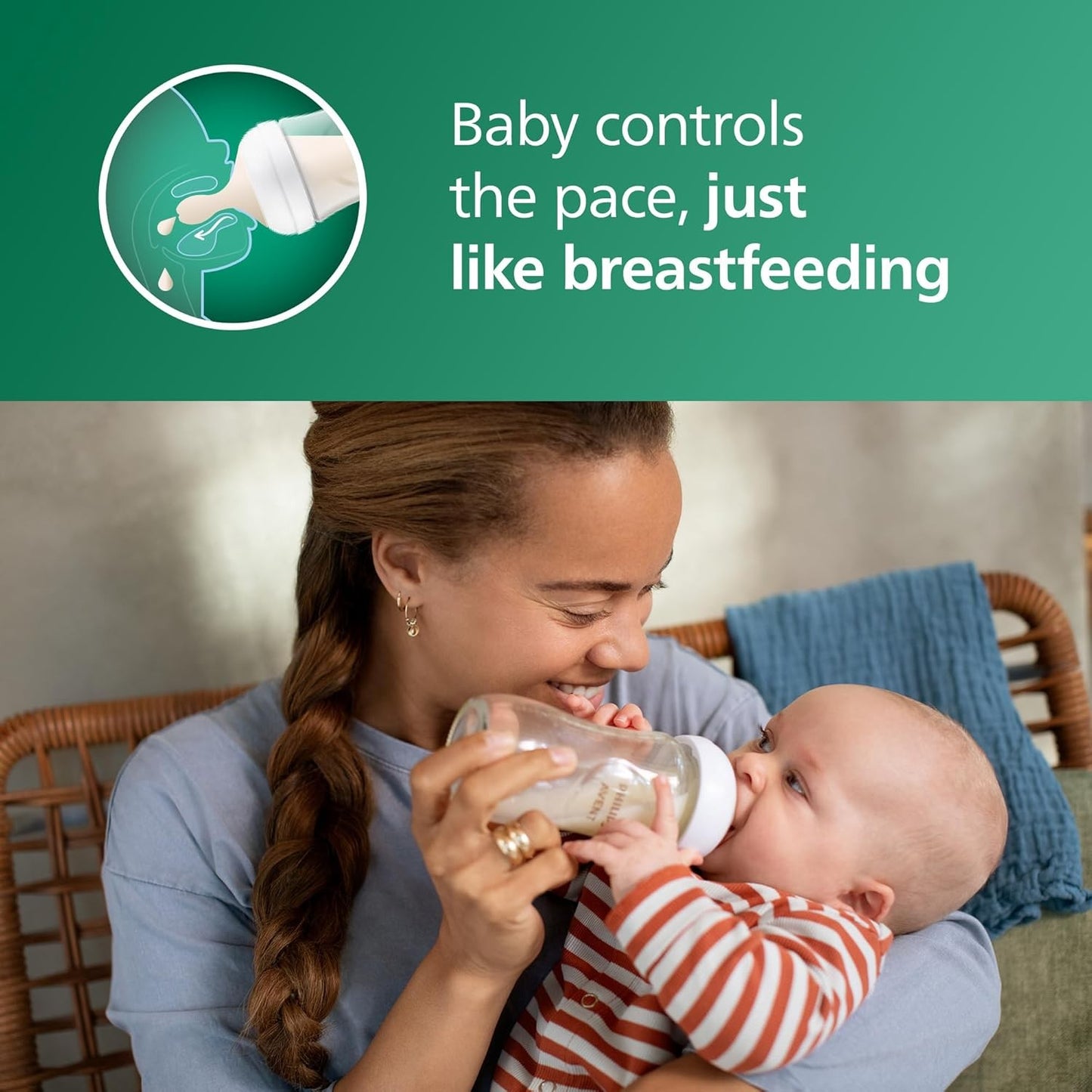 Philips Natural Baby Bottles with Natural Response Nipples Medium Flow