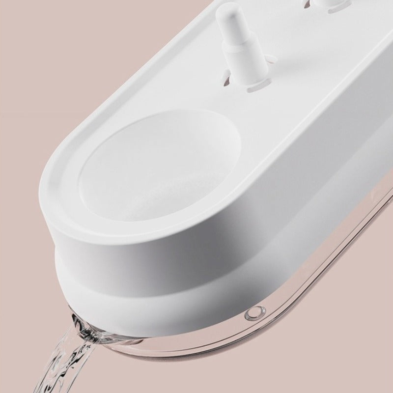 Electric Rechargeable Baby Bottle Cleaner System - Automatic Brush & Drying Rack, Space-Saving Multi-Component Kit for Bottles, Nipples, Straws - Plastic Travel Bottle Brush Care Kit