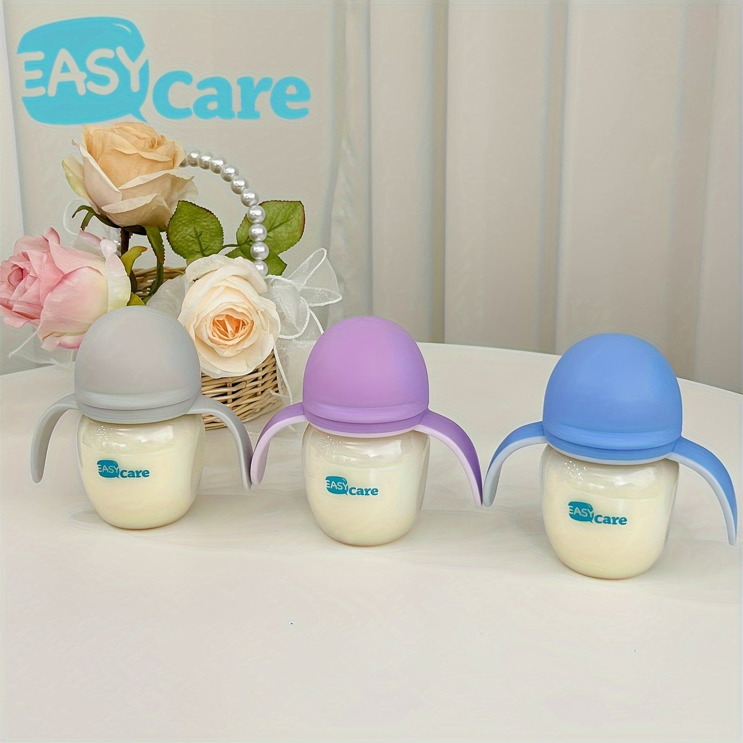 6pcs EASYCARE Wide-Mouth Baby Bottle, 236.22-472.44inch Nipple, 160ml/5.6oz PPSU - Durable, Easy-Grip & Clean Sippy Cup & Straw Cup - Ideal for Baby Showers, Gender Reveals, Weddings Gifts