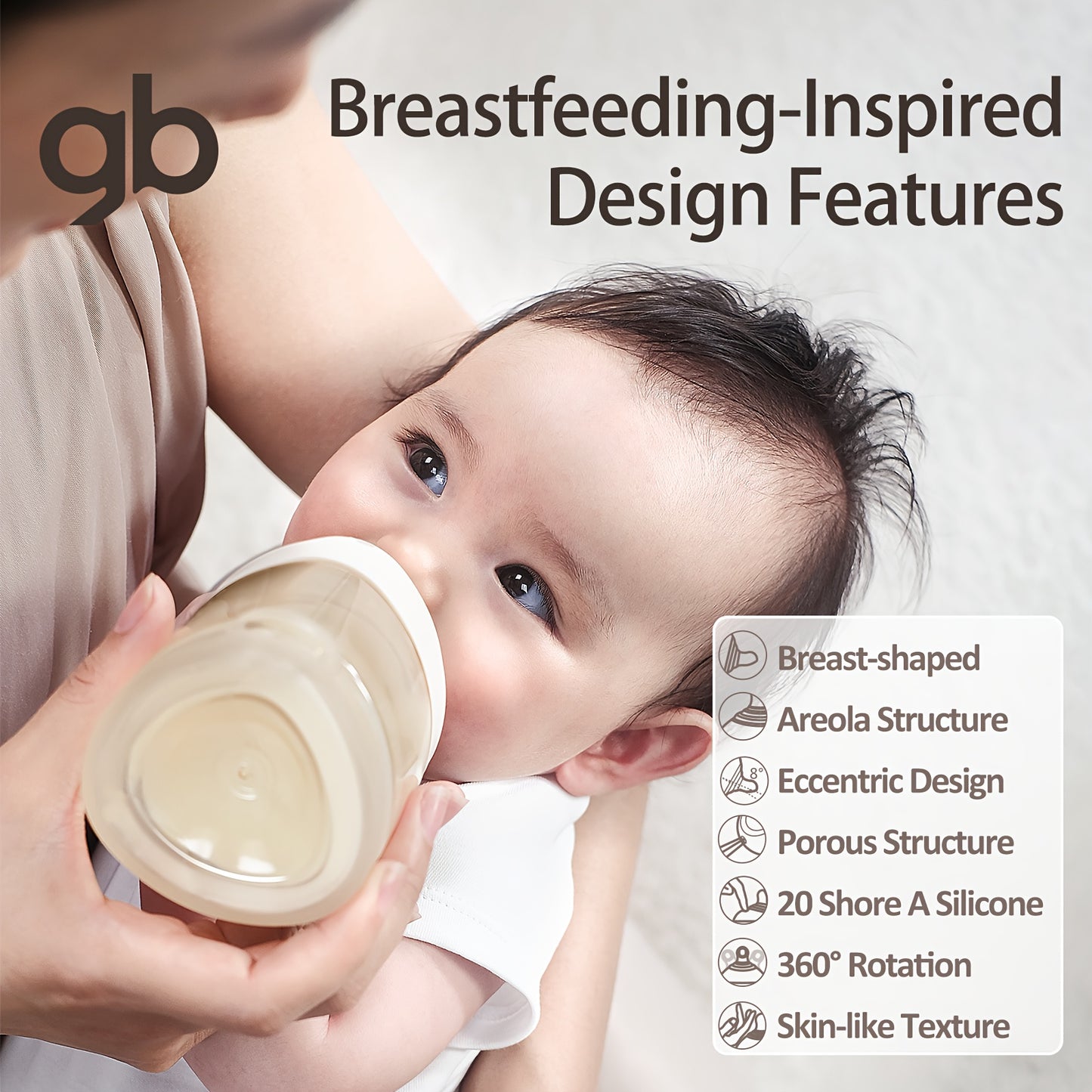 gb PPSU Baby Bottles 3 Sizes, Award-Winning PPSU-Liquid Separation Tech | 7FB Breast-like Nipple & V-Valve Straw | No Spit-Up, BPA-Free (5.41floz+8.12floz+10.14floz) for 0.0-39.37ft,  Vvalve Design, Breastfeeding Moms