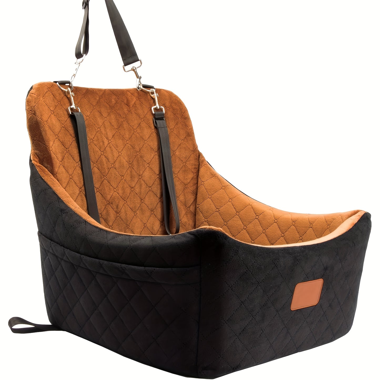 Adjustable, Washable Dog Car Seat for Medium and Large Dogs | Pet Travel Car Bed with Seat Belt Pass-Through, Fully Removable, 3 Straps for Easy Installation