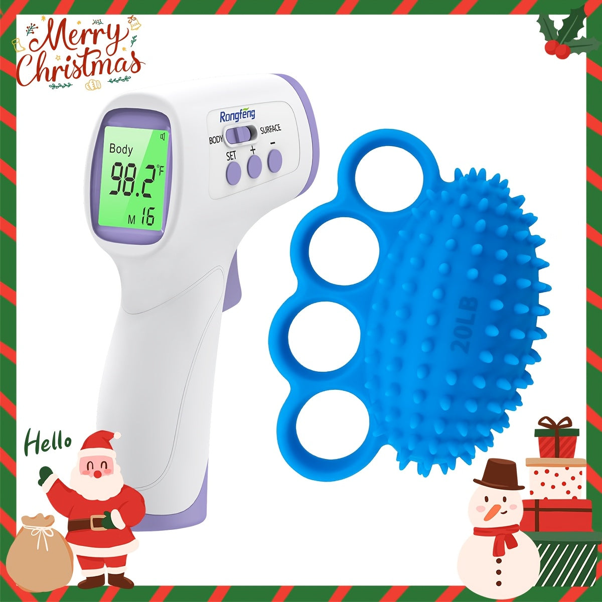 3-in-1 Contactless Forehead Thermometer for All Ages & with LCD Display, Fever Alarm, Silent & Memory Modes - Non-Contact Infrared Thermometer Suitable for Health Monitoring, Travel, Childcare - Ideal Gift!