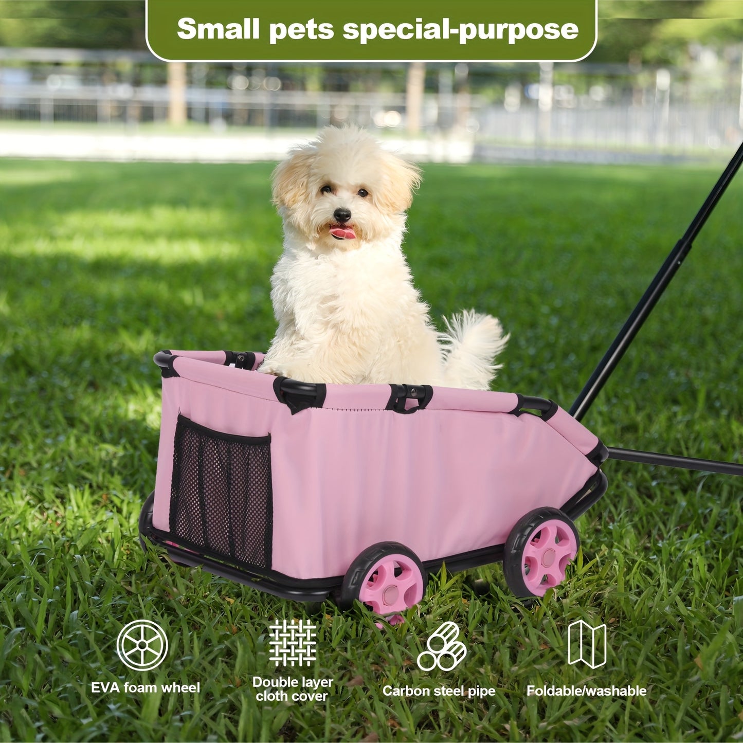 Wedyvko Travel Portable Dog Stroller, Pet Stroller for  Puppy Dogs & Cats, Up to 33 Lbs