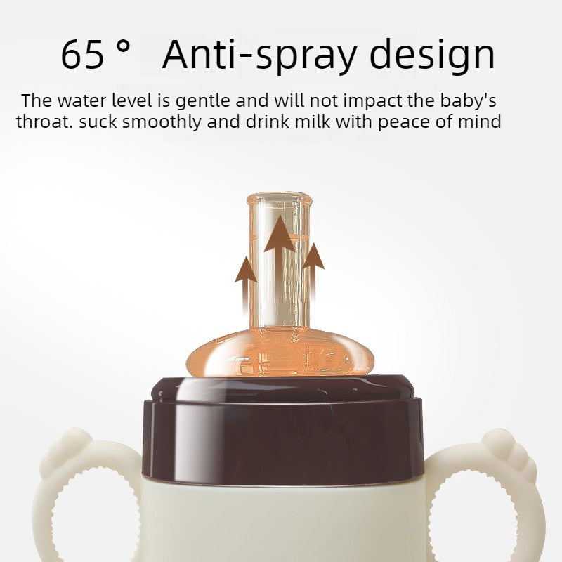 PPSU Baby Bottle 3 in 1 Wide Neck 5 oz with Duckbill Spout for 6 Months to | Multifunctional Feeding Drinking, and Cyan, TAPUSEN Brand, Includes Bottle Additions and Cleaning Brush
