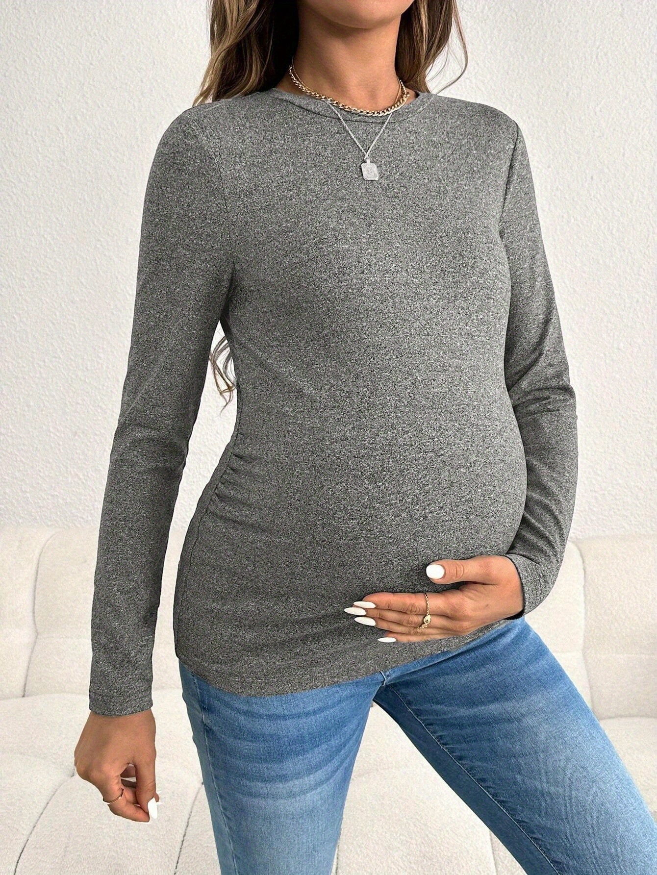 Maternity Casual Long-Sleeve Tops 3 Pack, Made of Comfort Wear