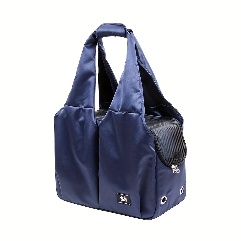 Dog Purse Carrier for Small Dogs, Cats, And Puppies Soft Sided Travel Pet Tote Bag with 4 Large Pockets, Foldable, Lightweight, Fits Pets Up to 15 Lbs, for Travel, Outings