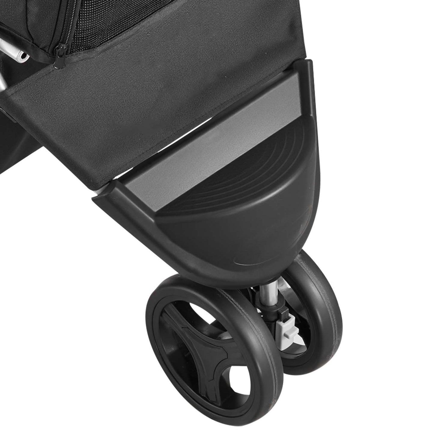 Foldable 3-Wheel Heavy-Duty Pet Stroller Cart Suitable for Small to Medium Dogs & Cats - Portable Dog Carrier Cart with Brake System, Cup Holders, Mesh Ventilation & Foldable, 35 Lbs Weight Capacity for Travel, Vet Visits, Ou