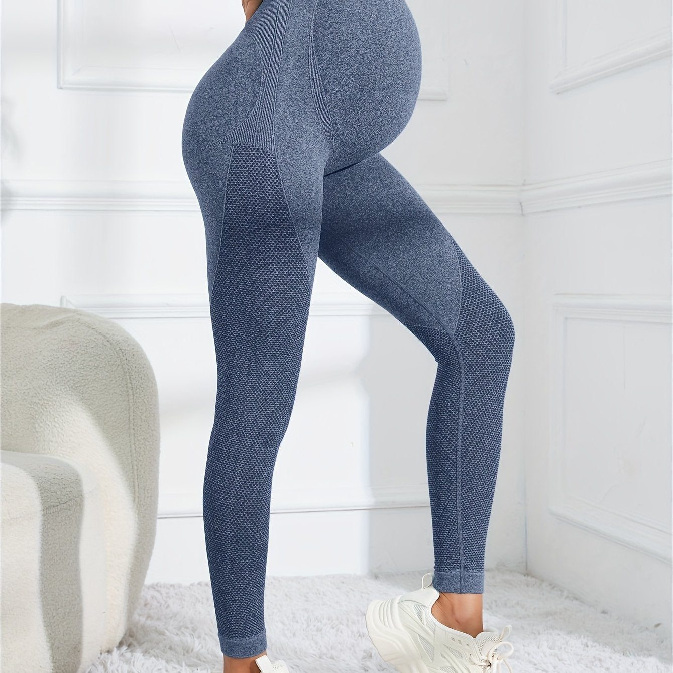 Maternity Yoga Pants High Elasticity High Waist Tummy Control Moisture-Wicking Quick-Dry for Women