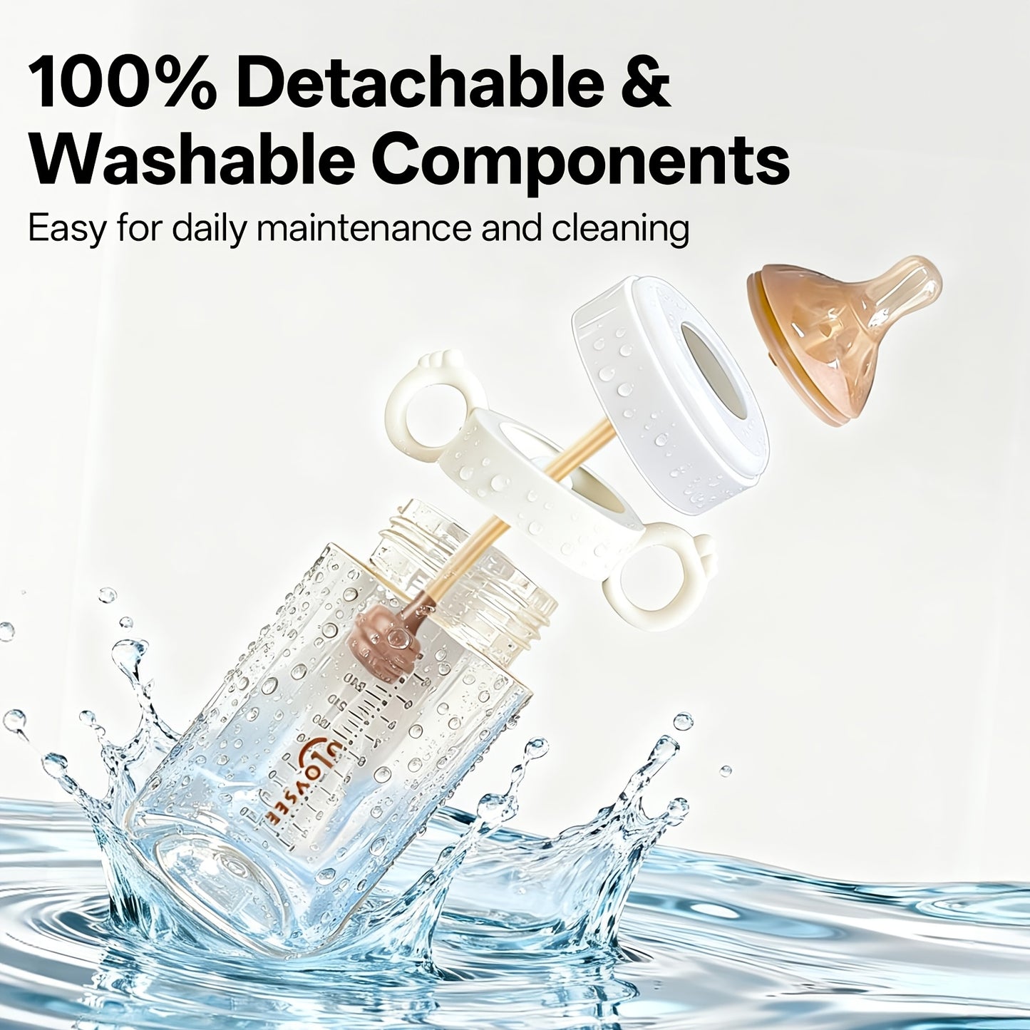 PPSU Baby Bottle 3 in 1 Wide Neck 5 oz with Duckbill Spout for 6 Months to | Multifunctional Feeding Drinking, and Cyan, TAPUSEN Brand, Includes Bottle Additions and Cleaning Brush