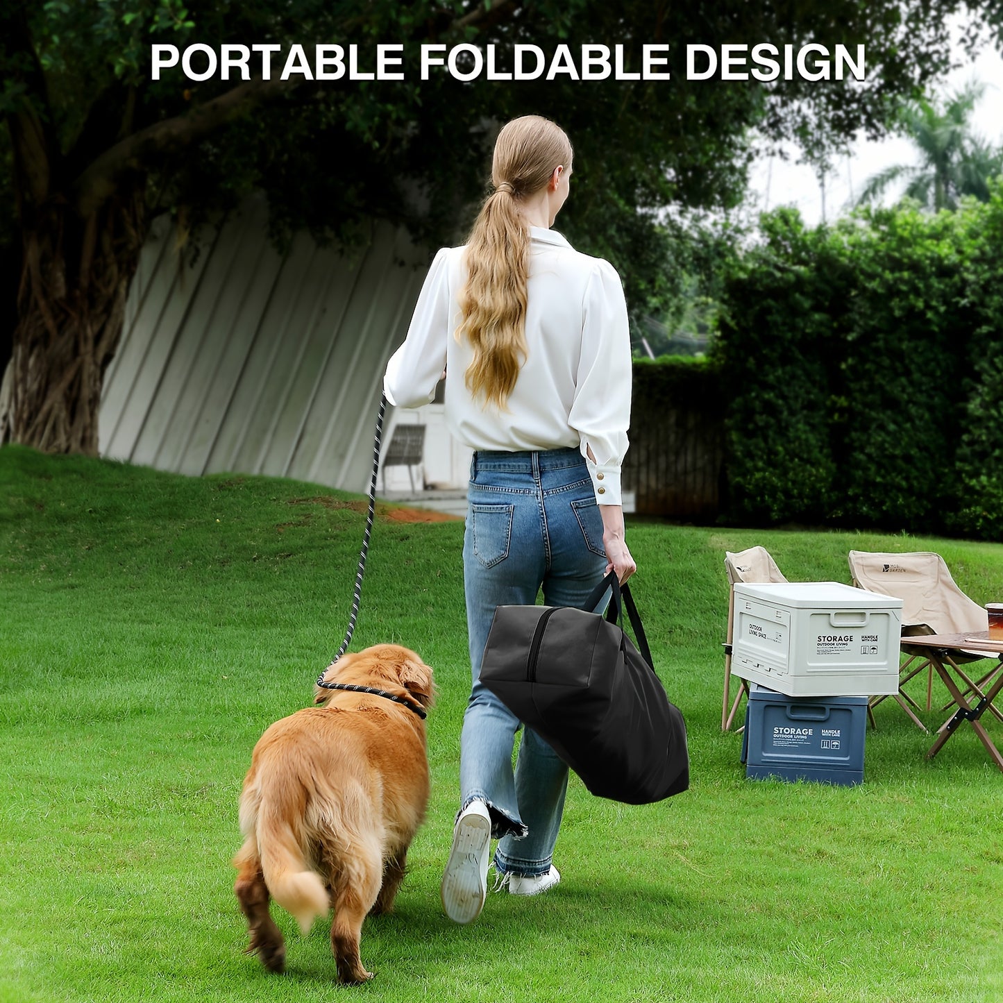 30/36/42 Inch Collapsible Travel Dog Crate, Halloween Or Christmas Gift, for Medium Large Dogs, Portable Dog Crate 4-Door Foldable Soft Kennel with Chew-Proof Mesh Windows for Indoor & Outdoor Travel, with Storage Bag (black)