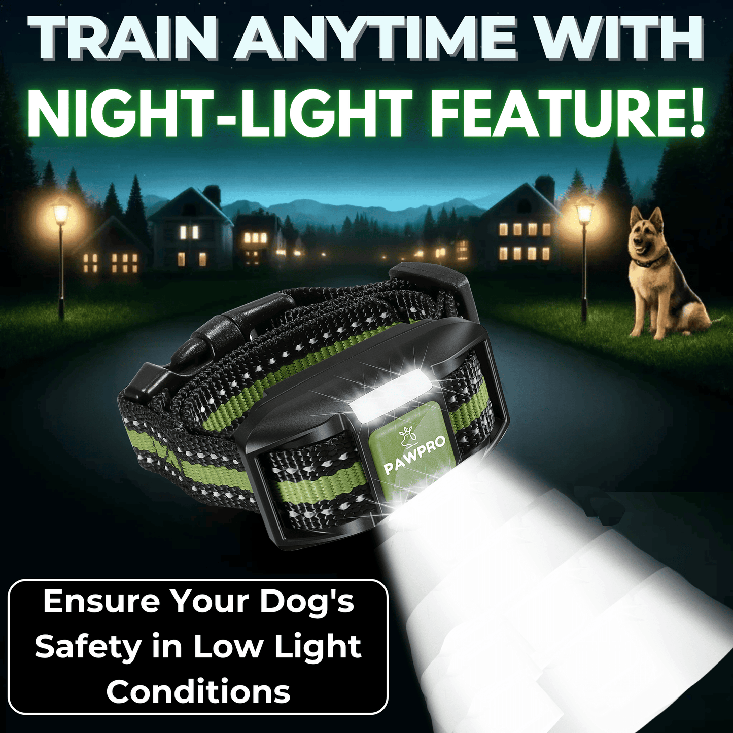 PAWPRO Dog Training Collar with Remote, XXL 4-Mile Unmatched Range for Maximum Control, Night-Light Mode for Safety & Visibility, 124 Adjustable Levels & 4 Safe Training Modes (Beep, Vibration, Shock, Night-Light), Free Exper